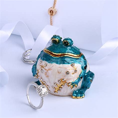 metal crystal frog trinket box|yu feng crystal frog necklace.